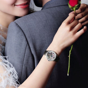 Reloj AGELOCER Original Schwarzwald para Mujer, Reloj de Lujo para Negocios, Reloj Mecánico Automático Esqueleto 316L para Mujer con Caja - Product Image 4