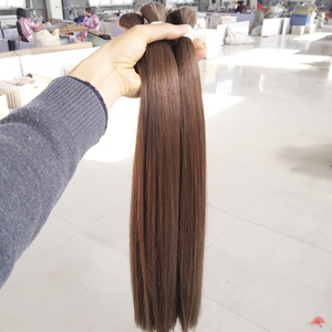 Đôi rút ra thẳng mềm Reel Nga tóc vàng bó đầy đủ lớp biểu bì phù hợp nguyên <span class=keywords><strong>Remy</strong></span> 100% con người số lượng lớn phần mở rộng tóc - Product Image 6