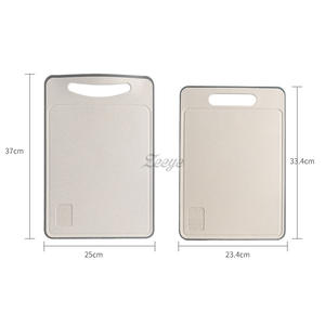 Tabla de cortar de paja de trigo Zeeye, 37x25cm y 33,4x23,4cm, tabla de cortar antideslizante para cocina doméstica - Product Image 1