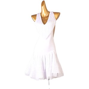 Costumi Professionali per Esibizioni di Danza da Sala, Abito da Competizione di Danza Latina con Frange per Esami Artistici - Product Image 5