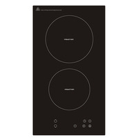 Nouvelle cuisinière à induction double tête domestique en alliage d'aluminium noir à microcristaux, haute puissance, avec contrôle tactile et fonction de réservation