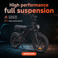 Vélo électrique à pneus larges OBX G60 pour dropshipping, 1000W 48V 20Ah, pour les vendeurs de boutiques en ligne, entrepôt en Californie, États-Unis