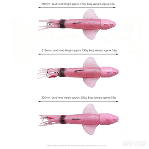 Leurre souple en PVC lumineux coulant avec hameçon en acier inoxydable pour la pêche en haute mer de gros poissons en eau salée - Product Image 3