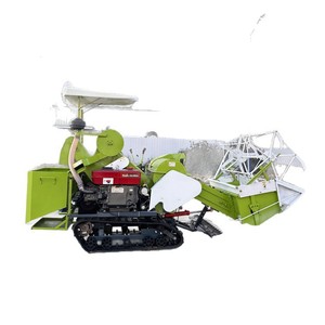 Mini Cosechadora Combinada 4LZ-1.0 con Transmisión de Engranajes Verde para Cosecha de Arroz y Granos, Multifuncional y Autopropulsada - Product Image 1