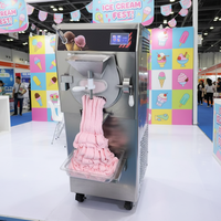 Machine à glace dure automatique commerciale, fabricant de gelato italien, 48L, 220V, acier inoxydable, faible bruit, nettoyage facile