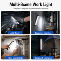 Lampe de travail rechargeable USB-C 300LM XPE 7 COB avec clip magnétique, mini lampe torche LED étanche pour réparation automobile, inspection et camping