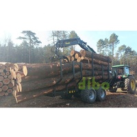 DIBO CE TUV Mesin Pertanian Kehutanan dan Pengolahan Kayu 6ton Kotak Peralatan Log Loader Kayu Kecil dengan Crane Kayu 4.7m dan Trailer 4WD