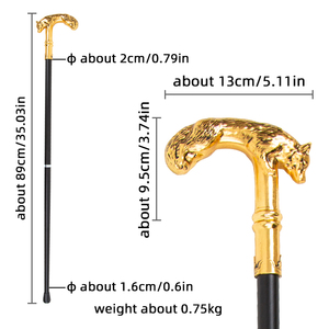 Canne de renard sauvage et mignon - Accessoire de cosplay gothique de luxe pour fêtes, galas et décorations sur le thème de la chasse - Product Image 6