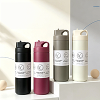 Gobelet isotherme à double paroi en acier inoxydable, garde au froid, portable, à ouverture étroite, pour la salle de sport et les voyages