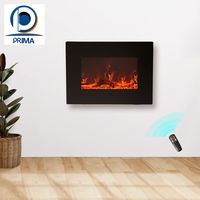 Cheminée électrique Verre approuvé CE de qualité supérieure Vente d'intérieur Feu à led rouge Mur en métal Style d'article Salon Flamme moderne