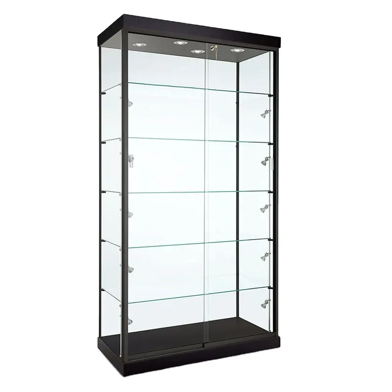 Hot selling extra vision frame wall display case glass showcase for retail display