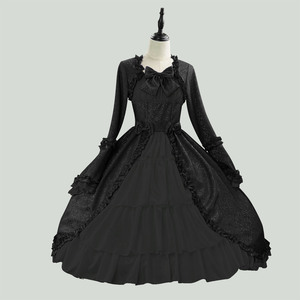 Robes gothiques, <span class=keywords><strong>robe</strong></span> de princesse lolita, manches longues, plusieurs couches, vintage, costume de cosplay d'Halloween pour femmes - Product Image 3