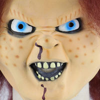 Nicro Masque facial mascarade fête horreur Chucky fantôme poupée masque effrayant effrayant enfants Halloween fête