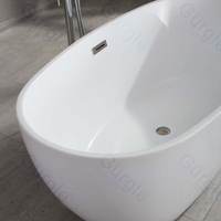 Baignoire de luxe moderne autoportante en acrylique pour salle de bain