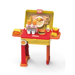 Set Giocattolo Cucina 4 in 1 per Bambini: Fast <span class=keywords><strong>Food</strong></span> con Patatine Fritte e Hamburger, Facile da Trasportare in Valigetta - Product Image 3