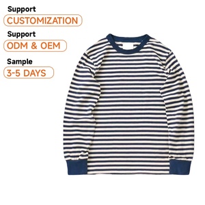Nueva Moda Otoño Sudadera con Capucha de Algodón 100% de Alto Gramaje, Estilo Casual, Rayas de Araña, Oversize, Tejido Largo, Tendencia - Product Image 1