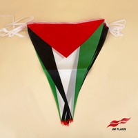 Drapeaux de ficelle carrés de Palestine en gros 11*7.8 pouces Drapeaux du monde Drapeaux de Palestine en polyester