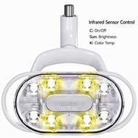 Lampe d'examen dentaire MedFruition E1 à LED, 8 LED, capteur infrarouge, 8000-40000 Lux, durée de vie de 15 ans