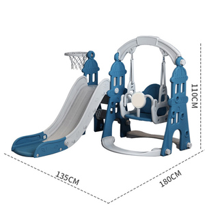 Plástico preescolar 3 en 1 Slide Play Home Children Play Set Baby Big Fun Toy Slide And Swing Indoor Kids - Product Image 6