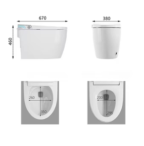 Inodoro Inteligente de Lujo <span class=keywords><strong>con</strong></span> Bidé, Apertura y Cierre Automáticos <span class=keywords><strong>con</strong></span> Sensor de Pie, Pantalla Digital, Asiento <span class=keywords><strong>con</strong></span> Calefacción, Descarga Automática - Product Image 6