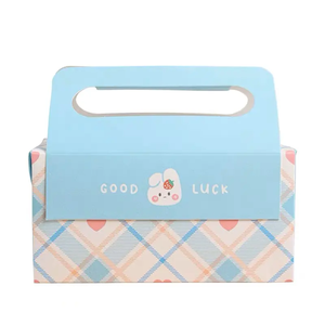 Caja para llevar pastel de papel de arte reciclado SGP, cajas de repostería para hornear ranuradas Kraft impresas personalizadas con mango UV Advantage reciclable - Product Image 3