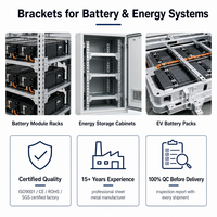 Support de module de batterie personnalisé en tôle, fabrication OEM par découpe laser, pliage et soudage