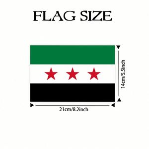 Hot Sale Wholesale 14X21CM Syria String <b>Flag</b> Polyester Material Digital Rapid Printing Suitable for Festival Celebration - Product Image 3