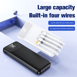 10000 di vendita calda mAh Power Bank 22.5W ricarica rapida banca batteria esterna con 4 cavi incorporati Micro USB interfaccia di Input - Product Image 2
