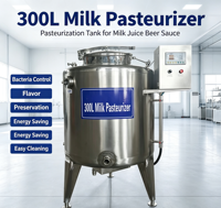 Commerciële hete verkoop melkpasteurisatiemachine, ijsroompasteurisatiemachine en pasteurisator