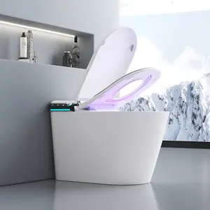 नई 700 mm लंबाई उच्च तकनीक बिजली स्मार्ट शौचालय स्वयं सफाई स्मार्ट Bidet रिमोट कंट्रोल मंजिल बुद्धिमान स्मार्ट शौचालय