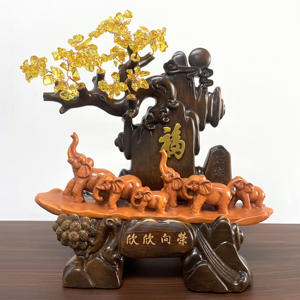 Elefante que Atrae la Fortuna, Adornos Decorativos para Sala de Estar, Oficina, Caja Registradora, Regalos para <span class=keywords><strong>Personas</strong></span>, Artesanías de Resina - Product Image 1