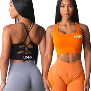 Vente en gros de soutien-gorge de fitness avec dos croisé soutien-gorge de sport avec logo personnalisé pour la gymnastique sexuelle et le yoga - Product Image 2