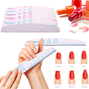 Half Moon Design Wooden Nail File New Emery Board for Nature Nails Disposable Manicure Tool Set for Home & Salon Use