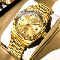Montres pour hommes OLEVS 6736, montres mécaniques automatiques de luxe originales, calendrier hebdomadaire, étanches, lumineuses, pour homme