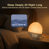 Réveil lumineux HiFiD Natural Sunrise avec machine à bruit blanc pour les dormeurs profondément endormis |   Machine de sommeil contrôlée par application intelligente