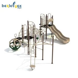 Berletyex avventura combinato bambino in età prescolare cortile per bambini scivolo corda arrampicata all'aperto set giochi in metallo per bambini