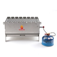 Barbecue portable pliable pour le camping en plein air, cuisinière à gaz, s'adapte aux petites cuisines de camping, design à faibles émissions de carbone