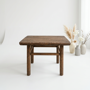 Vintage <b>Rustic</b> Wooden <b>Side</b> <b>Table</b> Handcrafted Coffee End <b>Table</b> Farmhouse Furniture Living Room Bedroom Dining Home Hotel Interior - Product Image 2