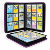 Protège-cartes de collection Premium vert avec fermeture éclair, classeur double face en PU à 9 pochettes, dimensions 350x260x45mm et épaisseur 45mm