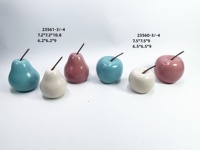 Nouveaux articles de décoration d'intérieur en céramique moderne en forme de pomme dorée, ornements artisanaux, décoration de Noël