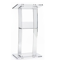 Série d'ateliers : Pupitre en acrylique pour sol, grande surface de lecture, transparent, taille personnalisée, support de haute qualité