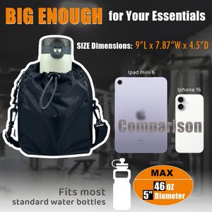 Sac bandoulière avec fixation magnétique pour bouteille d'eau, pochette de sport, organisateur de sac de gym, étui de rangement - Product Image 4