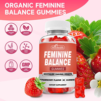 BIOCHEALTH Marque privée Gommes pour l'équilibre féminin de qualité supérieure Complément probiotique pour la santé vaginale pour adultes Équilibre du pH Humidité