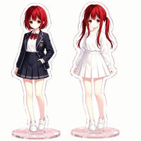 Support de figurine en acrylique personnalisé, dessin animé, anime, matériau transparent, impression sérigraphique couleur, découpe sur mesure, décoration intérieure, OEM ODM