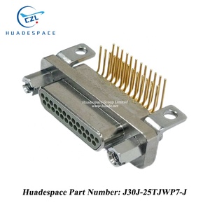 Conector Eléctrico Rectangular <span class=keywords><strong>MIL</strong></span> J30J-25TJWP7-<span class=keywords><strong>J</strong></span> de Fábrica ISO TJN/TJL/TKL/TJS/ZKN/ZKW/ZKS/ZKL Hecho de Latón de Huadespace - Product Image 3