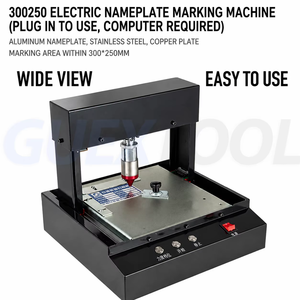 Machine de marquage de plaques signalétiques, machine de gravure sur métal 220V/110V, gravure profonde pour plaques signalétiques en acier, marquage de codes QR et de logos - Product Image 5