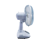 Ventilateur de table rechargeable DC exporté vers l'Afrique et l'Asie du Sud-Est ventilateur de table de charge solaire AC/DC avec lumière LED et panneau solaire