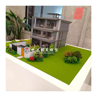 Modelo arquitectónico a escala, modelo de construcción en miniatura, maqueta arquitectónica, modelo arquitectónico del jardín