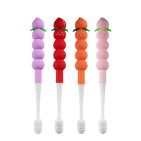 Brosse à dents pour enfants SAKURA en forme de dessin animé, à poils doux, emballée individuellement dans des couleurs amusantes, légère pour un usage domestique