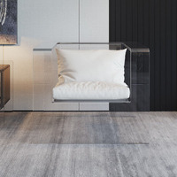 Chaises de salon transparent en acrylique, mobilier de petite dimension, moderne et minimaliste, en tissu de luxe, nouveau modèle